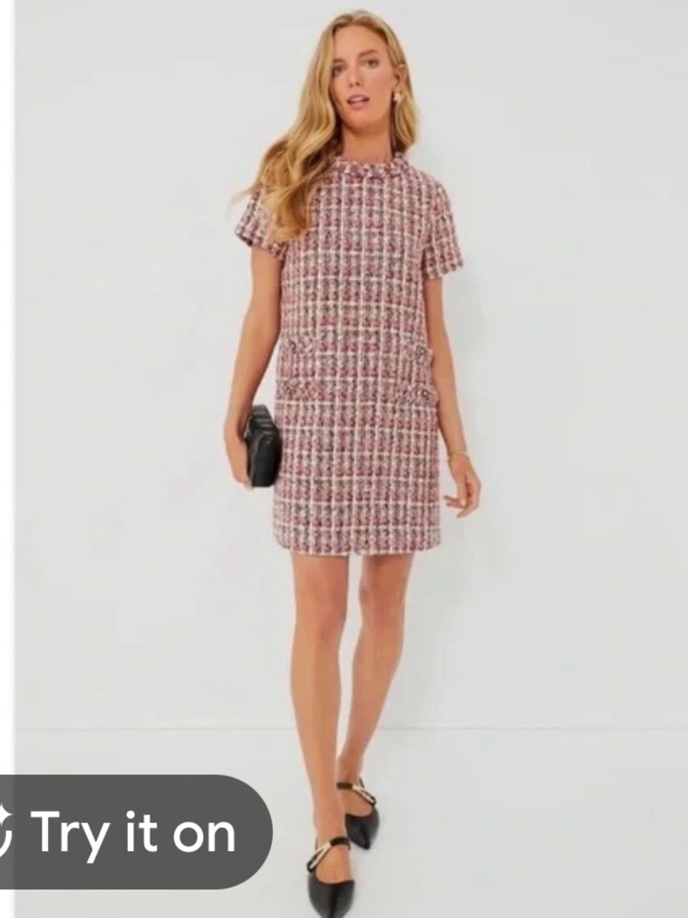 Tuckernuck Pink Tweed Short-Sleeve Pocket—Jackie Dress - Picture 8 of 9
